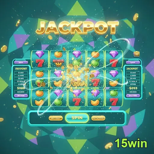 Tela de slot games na plataforma 15win Brasil confiável